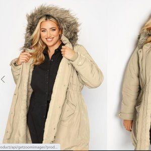 J. G. Hook Long Winter Coat Brown Russia Women's Medium FOX Fur Parka